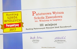 PWSZ im. Witelona w Legnicy w trójce najlepszych Uczelni w Polsce ! PWSZ im. Witelona w Legnicy w trójce najlepszych Uczelni w Polsce !