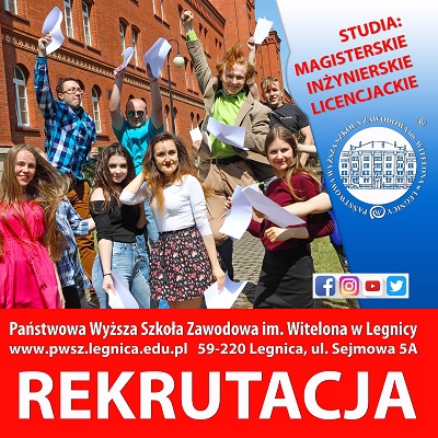 Ostatnie dni rekrutacji na studia w PWSZ im. Witelona w Legnicy ! Ostatnie dni rekrutacji na studia w PWSZ im. Witelona w Legnicy !