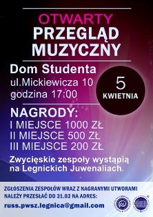 Otwarty Przegląd Muzyczny w PWSZ im. Witelona w Legnicy Otwarty Przegląd Muzyczny w PWSZ im. Witelona w Legnicy