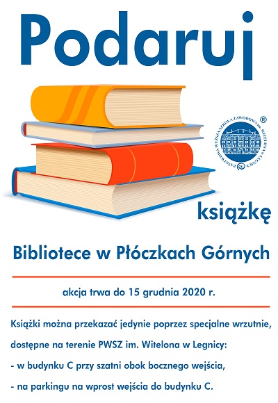 Podaruj książkę Bibliotece w Płóczkach Górnych Podaruj książkę Bibliotece w Płóczkach Górnych