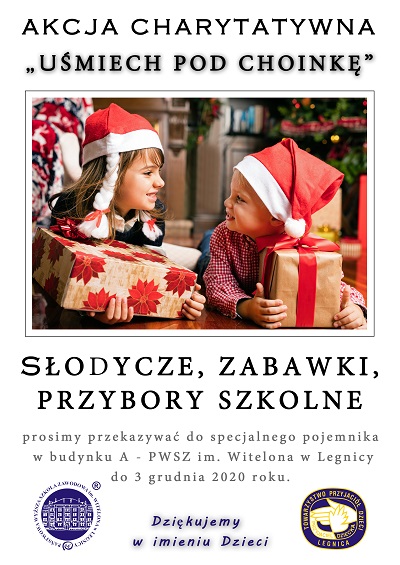 PWSZ im. Witelona w Legnicy w akcji „Uśmiech pod choinkę” PWSZ im. Witelona w Legnicy w akcji „Uśmiech pod choinkę”