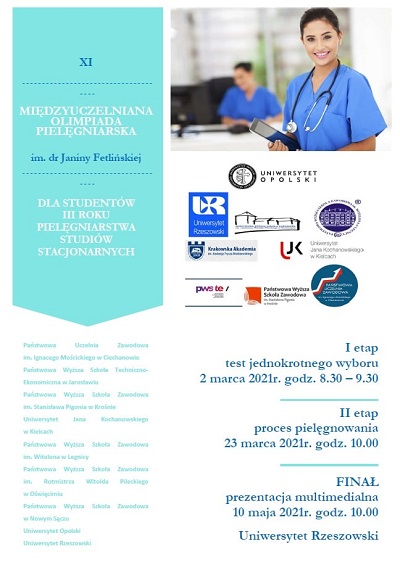 XI Międzyuczelniana Olimpiada Pielęgniarska im. dr Janiny Fetlińskiej XI Międzyuczelniana Olimpiada Pielęgniarska im. dr Janiny Fetlińskiej