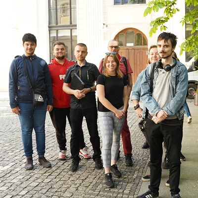 Studenci w Synagodze pod Białym Bocianem we Wrocławiu