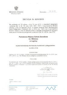 Akredytacja Ministerstwa Zdrowia dla Pielęgniarstwa w PWSZ im. Witelona w Legnicy! Akredytacja Ministerstwa Zdrowia dla Pielęgniarstwa w PWSZ im. Witelona w Legnicy!