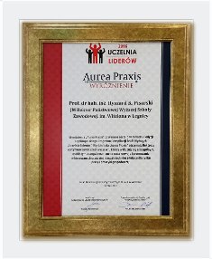 Rektor PWSZ im. Witelona w Legnicy z nagrodą „Aurea Praxis” ! Rektor PWSZ im. Witelona w Legnicy z nagrodą „Aurea Praxis” !
