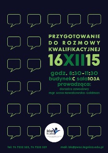 Grudzień z Biurem Karier PWSZ im. Witelona w Legnicy Grudzień z Biurem Karier PWSZ im. Witelona w Legnicy