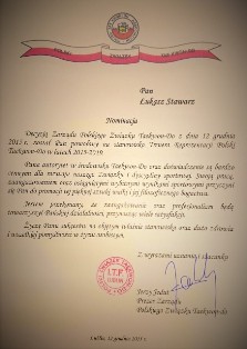 Łukasz Stawarz ponownie trenerem Reprezentacji Polski Mężczyzn w Taekwon-do Łukasz Stawarz ponownie trenerem Reprezentacji Polski Mężczyzn w Taekwon-do