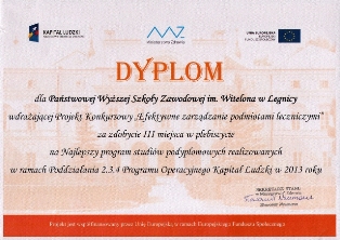 Ministerstwo Zdrowia wyróżniło Państwową Wyzszą Szkołę Zawodową im. Witelona w Legnicy Ministerstwo Zdrowia wyróżniło Państwową Wyzszą Szkołę Zawodową im. Witelona w Legnicy