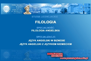 Nowe specjalizacje na Filologii angielskiej Nowe specjalizacje na Filologii angielskiej