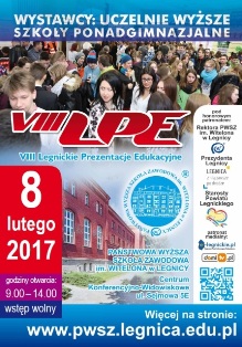 PWSZ im. Witelona w Legnicy zaprasza na VIII Legnickie Prezentacje Edukacyjne PWSZ im. Witelona w Legnicy zaprasza na VIII Legnickie Prezentacje Edukacyjne