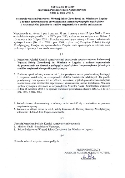 Pedagogika przedszkolna i wczesnoszkolna z pozytywną oceną Polskiej Komisji Akredytacyjnej ! Pedagogika przedszkolna i wczesnoszkolna z pozytywną oceną Polskiej Komisji Akredytacyjnej !