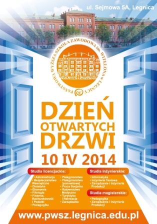 Program Dnia Otwartych Drzwi w PWSZ im Witelona w Legnicy Program Dnia Otwartych Drzwi w PWSZ im Witelona w Legnicy
