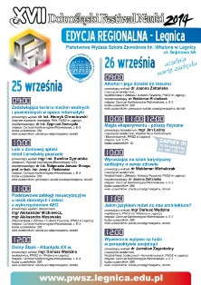 PWSZ im. Witelona w Legnicy zaprasza na Dolnośląski Festiwal Nauki ! PWSZ im. Witelona w Legnicy zaprasza na Dolnośląski Festiwal Nauki !