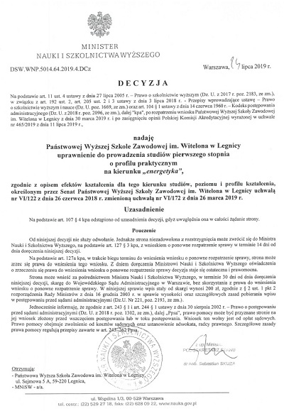 Rekrutacja na nowy kierunek studiów - Energetyka ! Rekrutacja na nowy kierunek studiów - Energetyka !